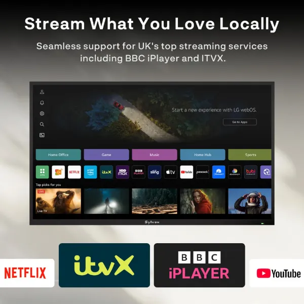 Sylvox OT65B1K4GC 65" Partial Sun Outdoor TV_apps