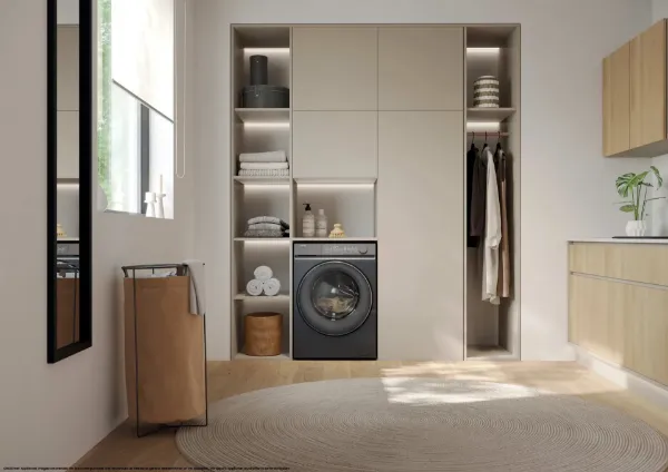 Haier X7 HW100B14367GUUK 10kg 1400 spin WiFi Connected Washing Machine - Graphite_room view