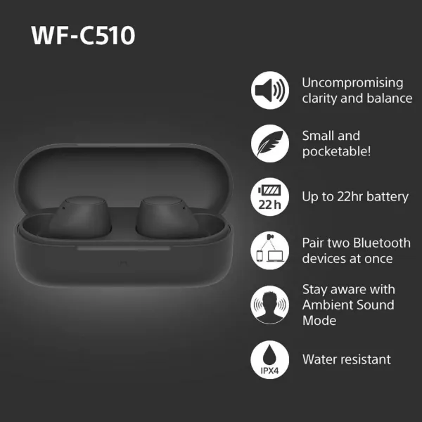 Sony WFC510B.CE7 Wireless In ear headphones - Black_functions