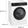 Siemens WG46H2A9GB iQ500 Washing machine, front loader 9 kg 1600 rpm, White dimensions