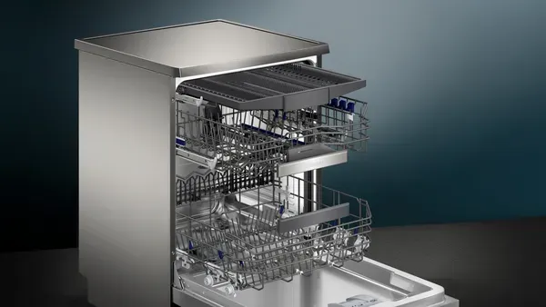 Siemens SN25EI13CE iQ500 Free-standing dishwasher 60 cm Brushed steel anti-fingerprint open