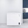 Montpellier MCF200EW 198 Litre Chest Freezer in White, F Rated and 1 x Freezer Basket - Switch from Freezer to Chiller_closed