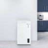 Montpellier MCF100EW 99 Litre Chest Freezer in White, F Rated and 1 x Freezer Basket - Switch from Freezer to Chiller_closed