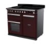 Rangemaster 15115 Estel Deluxe 100 Induction Range Cooker in Bordeaux with Chrome Trim_angled view