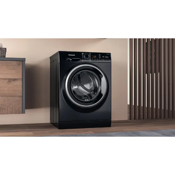 Hotpoint NSWM1046BSUK AntiStain WASHING MACHINE 10KG - Black - A main 2