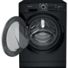 Hotpoint NDB 9635 BS UK black 9+6kg washer dryer - freestanding open