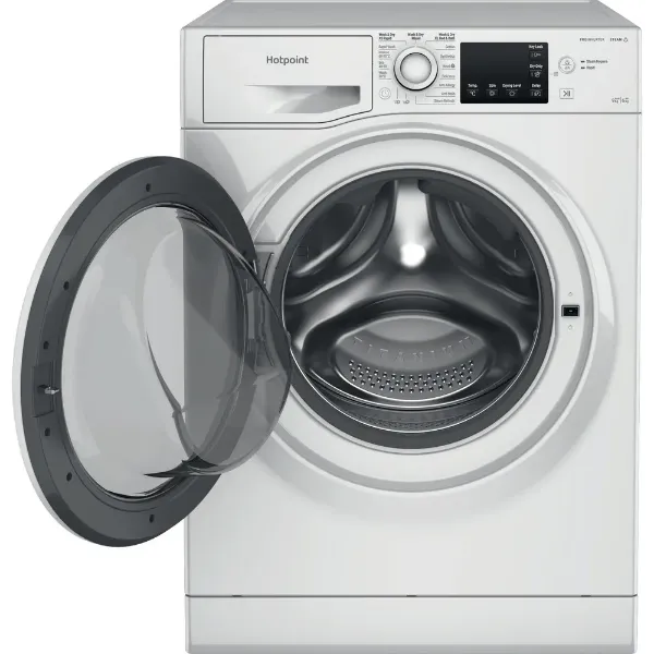 Hotpoint NDB 9635 W UK white 9+6kg washer dryer - freestanding open