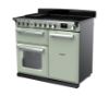 Rangemaster 15119 Estel Deluxe 100 Induction Range Cooker in Mint with Chrome Trim - ESDL100EIPMNT/CM1_angled view