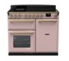 Rangemaster 18093 Estel Deluxe 100 Induction Range Cooker in Pale Pink with Antique Brass Trim - ESDL100EIPPPK/AB1_main