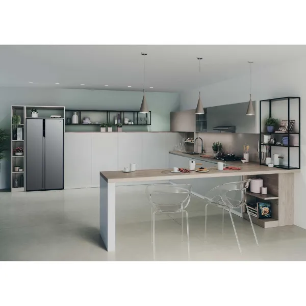 Hoover HHSBSO-6174XK-1 91cm 60/40 Frost Free American Fridge Freezer - Stainless Steel_room view