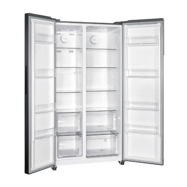 Hoover HHSBSO-6174XK-1 91cm 60/40 Frost Free American Fridge Freezer - Stainless Steel_interior empty