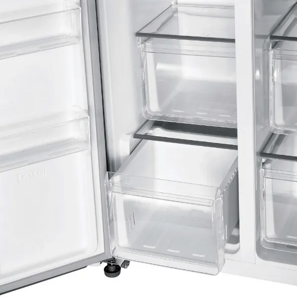 Hoover HHSBSO-6174XK-1 91cm 60/40 Frost Free American Fridge Freezer - Stainless Steel_drawers empty
