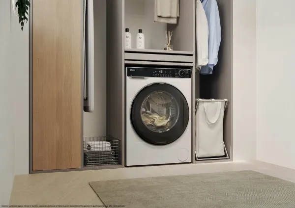 Haier HW90-BP14357TU1 9kg 1400 Spin Washing Machine - White_laundry room