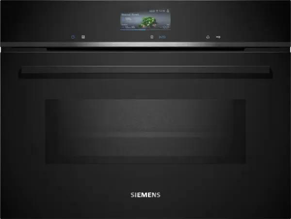 Picture of Siemens CM776G1B1B 60cm Built-in Compact Oven with Microwave Function in Black