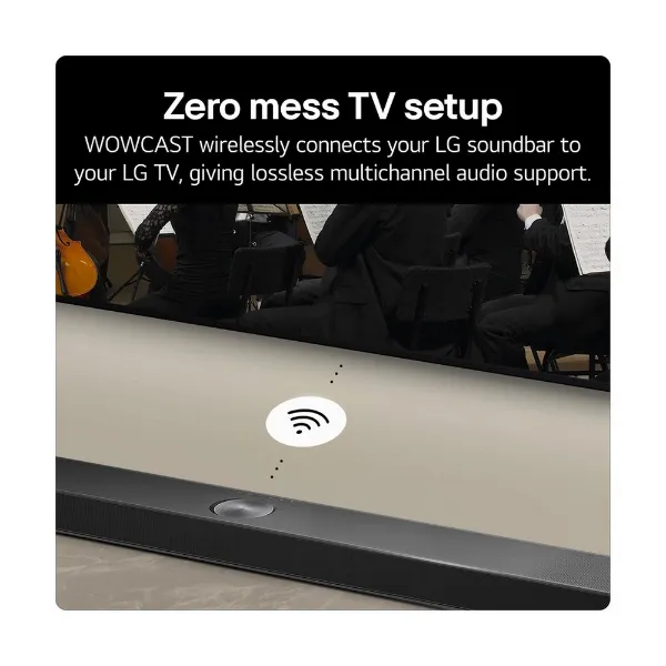 LG US70TY.AGBRLLK Wireless 3.1.1ch Soundbar & Subwoofer - Black_zero mess tv setup