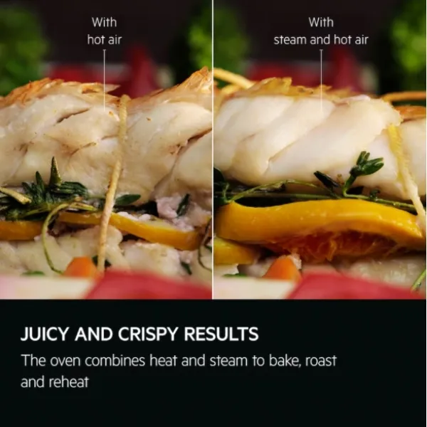 AEG TR7PB731SB 7000 MealAssist with SteamCrisp Pyrolytic Self Clean Built-in Oven_juicy and crispy