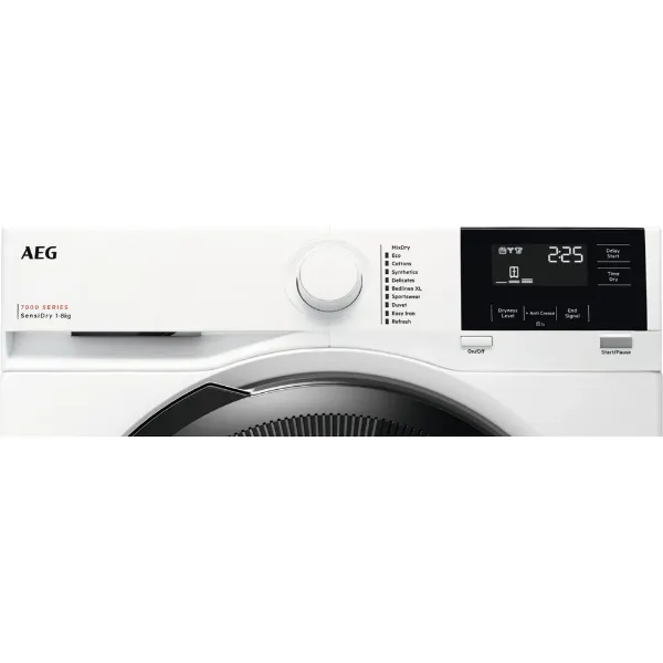 AEG TR718A4B 7000 SensiDry® Heat Pump 8 kg Tumble Dryer_controls
