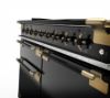 Rangemaster Elise Luxe 110 Induction Range Cooker in Black with Black / Antique Brass Trim_knobs