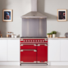 Rangemaster Elise Dual Fuel 90cm Cherry Redlsfront