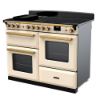 Rangemaster 18125 Estel Deluxe 110 Induction Range Cooker with Proving Drawer in Pale Cream with Antique Brass Trim - ESDLO110EIPPCR/AB2