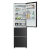 Haier HTR3518ENMTK Freestanding Fridge Freezer in Black