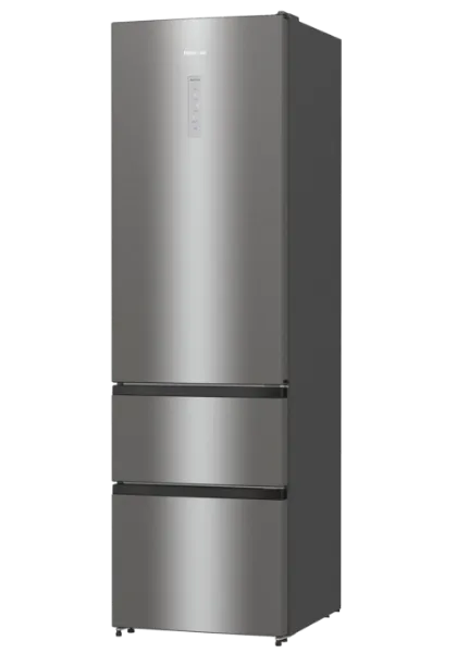 Hisense RM469N4ACDUK 60cm 60/40  Frost Free Fridge Freezer - Stainless Steel_angled view