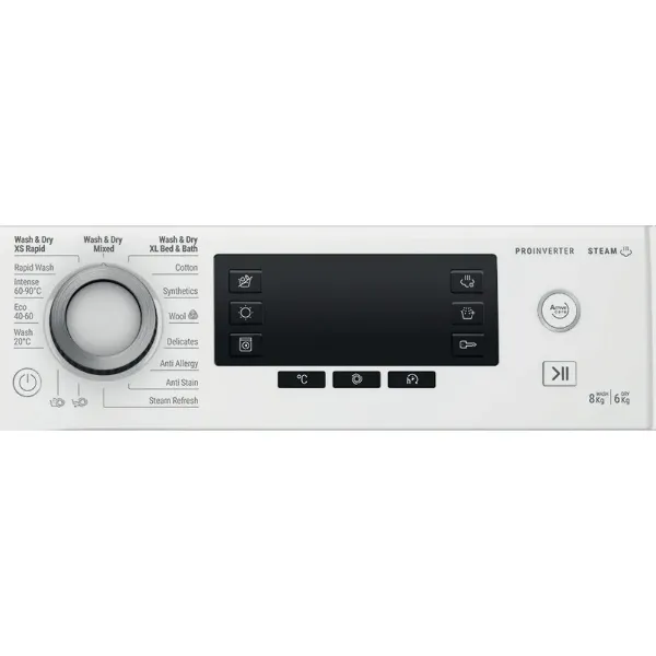 Hotpoint ActiveCare Washer Dryer in White - NDD 86448 WDA UK - controls