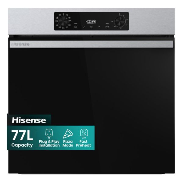 Hisense BI622AXPGUK 59.5cm Built In Electric Single Oven - Black & Stainless Steel_main