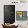 Hisense RS840N4WFE 60/40 91cm Frost Free American Fridge Freezer - Black Stainless Steel_low noise