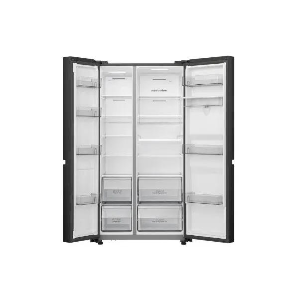 Hisense RS840N4WFE 60/40 91cm Frost Free American Fridge Freezer - Black Stainless Steel_interior