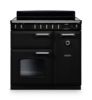 Rangemaster 14175 Classic 90 Induction Range Cooker in Gloss Black with Chrome Trim - CL90EIPGBL/CM1 