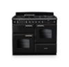 Rangemaster 14215 Classic OC 110 Dual Fuel Range Cooker in  Gloss Black with  Chrome Trim  - CLO110DFPGBL/CM1