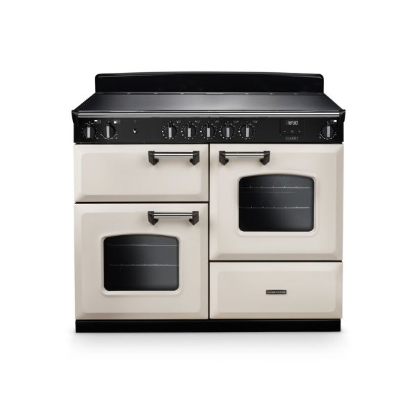 Rangemaster 14241 Classic OC 110 Induction Range Cooker in Pale Cream with Chrome Trim - CLO110EIPPCR/CM1