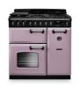 Rangemaster 17799 Classic Deluxe  90 Dual Fuel Range Cooker in Heather with Chrome Trim - CLDL90DFPHTH/CM1