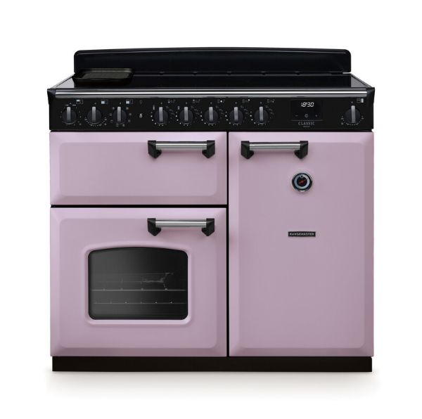 Rangemaster 17815 Classic Deluxe 100 Induction Range Cooker in Heather with Chrome Trim - CLDL100EIPHTH/CM1
