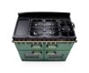Rangemaster 18366 Classic Deluxe BC 110 Dual Fuel Range Cooker with Slow Cook Oven in Mineral Green with Antique Brass Trim - CLDLB110DFPMGR/AB1_hob