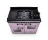 Rangemaster 17819 Classic Deluxe OC 110 Dual Fuel Range Cooker in Heather with Chrome Trim - CLDLO110DFPHTH/CM1_hob
