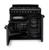 Rangemaster 14538 Classic Deluxe 90 Dual Fuel Range Cooker in Slate with Chrome Trim - CLDL90DFPSLT/CM1_interior