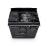 Rangemaster 14538 Classic Deluxe 90 Dual Fuel Range Cooker in Slate with Chrome Trim - CLDL90DFPSLT/CM1_hob with griddle