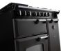 Rangemaster 14538 Classic Deluxe 90 Dual Fuel Range Cooker in Slate with Chrome Trim - CLDL90DFPSLT/CM1_lower view