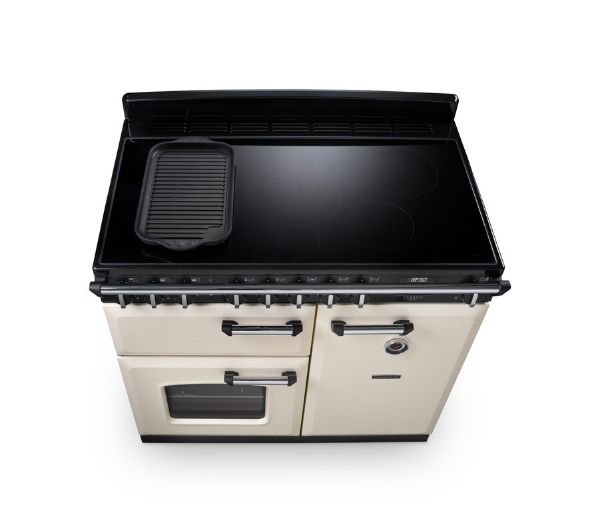 Rangemaster 14677 Classic Deluxe 100 Induction Range Cooker in Pale Cream with Chrome Trim - CLDL100EIPPCR/CM1_hob