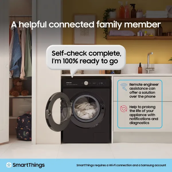 Samsung WW11DG5B25AEEU 11kg 1400 Spin Washing Machine - White_smart connect
