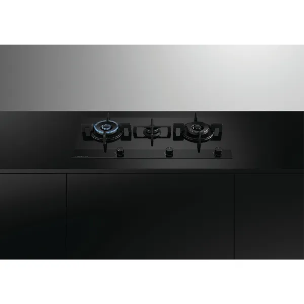 Fisher & Paykel CG903DLPGB4 90cm 'Gas on Glass' 3 Burner - BlackTop