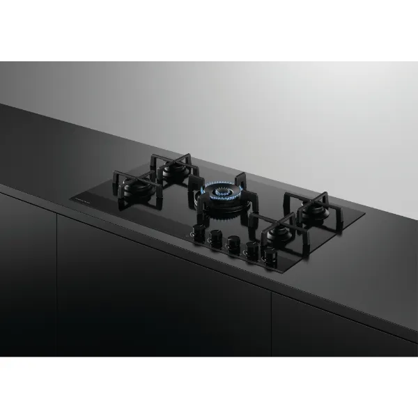Fisher & Paykel CG905DLPGB4 90cm 'Gas on Glass' 5 Burner - BlackSide