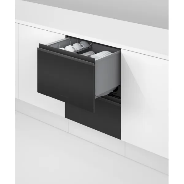 Fisher & Paykel DD60D4HZB9 Dishwasher DishDrawer™ Double - Matt Black Glasstopopen