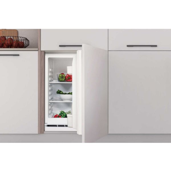Indesit INBUL011.UK Low Frost Integrated Fridge - Steel - Holds 8 Shopping Bags - E Rated main