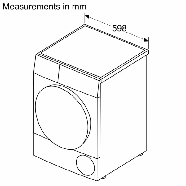 Siemens WQ46H2DXGB Heat Pump Tumble Dryer in Silver Inox_measurements