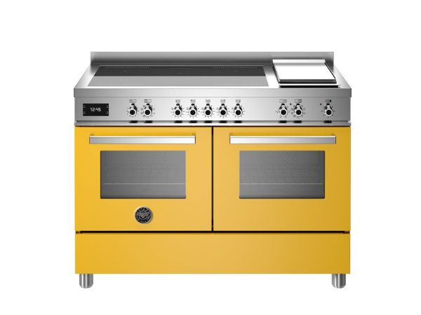 Bertazzoni Professional 120cm Induction Range Cooker with Twin Oven in Giallo