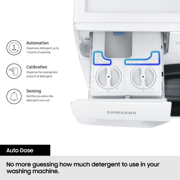 Samsung WW11DB8B95GBU1 Series 8 AI Energy 11kg 1400 Spin Smart Washing Machine - Black_auto dose
