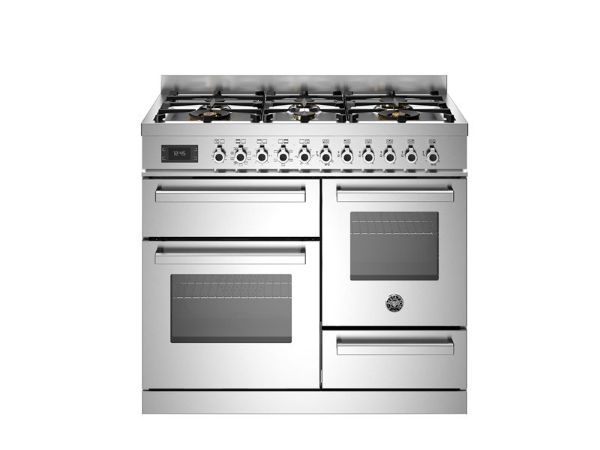 Bertazzoni Professional 100cm Dual Fuel XG Range Cooker in Stainless Steel